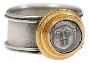 Antique Greek Apolonia Ring, Size 7