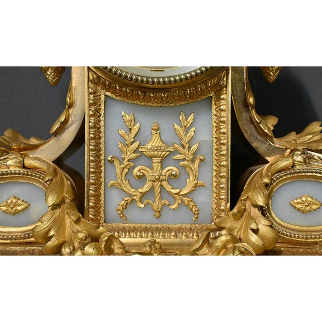 Metal Gilt Bronze Fireplace Trim, Set of 3 For Sale - Image 7 of 18