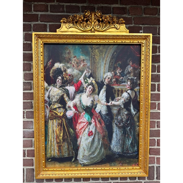 Late 20th Parisian Ballroom Gold Wood Art Frame For Sale - Image 13 of 13
