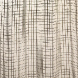 Schumacher x Patterson Flynn Payton Linen Sheer Grid Fabric In Black & White