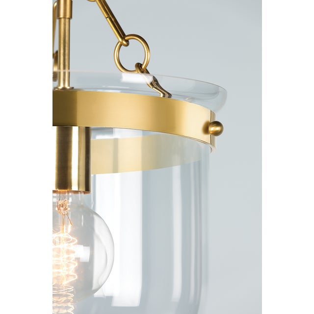 Mitzi Mitzi Dunbar 10.5 in. 1 Light Semi Flush in Aged Brass Finish For Sale - Image 4 of 6