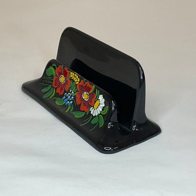 1940s Art Deco Hand Painted Small Letter Holder. Chairish