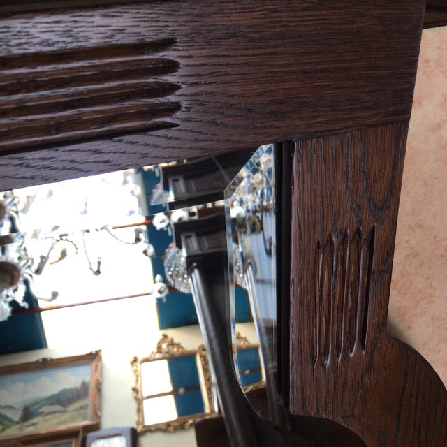 Crystal Sanded Mirror with Wooden Frame, 1960s For Sale - Image 16 of 18