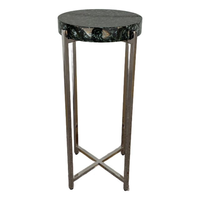 Currey & Co Rina Teal Drinks Table For Sale