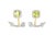 Contemporary Late 20th Century 14K Yellow Gold Peridot Diamond Hanging Arrow Earrings, Pair For Sale - Image 3 of 3