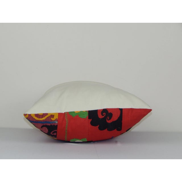 Suzani Patchwork Cushion Cover For Sale - Image 4 of 5