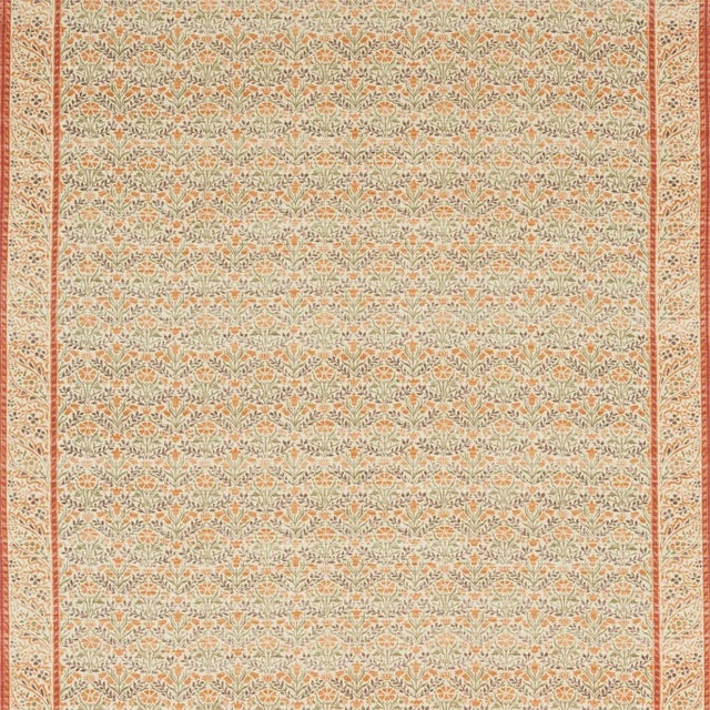 Morris & Co Morris Bellflowers Fabric in Saffron/Olive For Sale