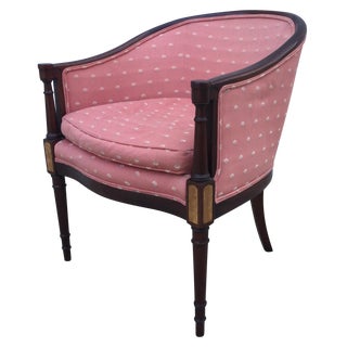 Hickory Chair Pink Barrel Lounge Chair For Sale