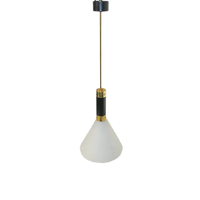 Opaline Pendant Lamp from Stilnovo, 1950s For Sale