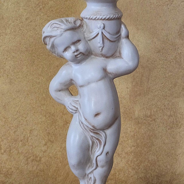 Mid 20th Century 1960s Arnel’s Ceramic Cherub Pedestal Compote Bowl, Canby Oregon For Sale - Image 5 of 18
