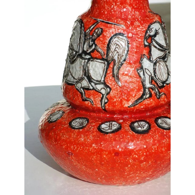 Ceramic Mid-Century Italian Red Ceramic Vase from Titano San Marino, 1950s For Sale - Image 7 of 9