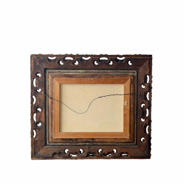 Lilac Still-Life Oil Painting in Ornate Antique Gilt Frame by Alexandrov 1983 For Sale - Image 12 of 12