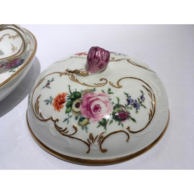 Ceramic Mid-19th Century Golden Porcelain Covered Cup from Meissen, Set of 3 For Sale - Image 7 of 18