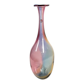 1988 Kosta Boda Artist Glass Vase Kjell Engman Fidji Collection For Sale
