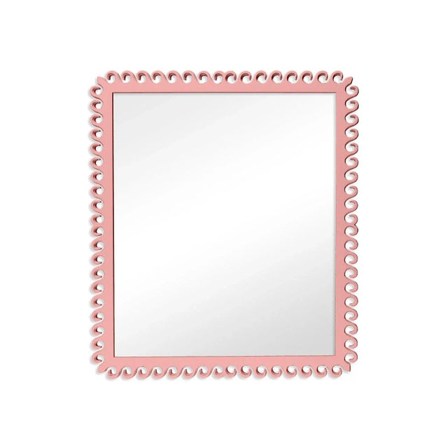 Contemporary Fleur Home Carnival Gras Rectangle Mirror in Pink Punch, 27x38 For Sale - Image 3 of 3