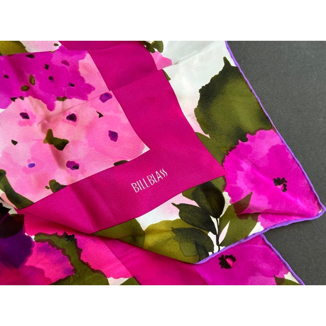 Bill Blass Silk Scarf Textile Wall Hanging For Sale - Image 9 of 10