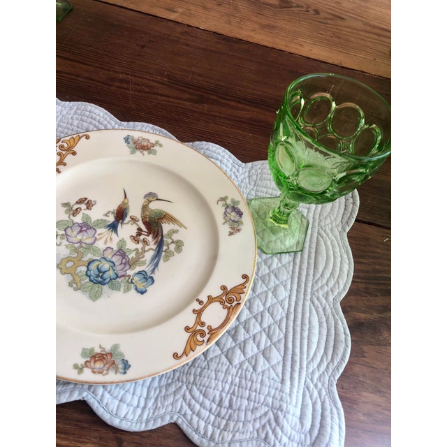 Fostoria Moonstone Green Water Glasses Set 8 For Sale In Fayetteville, AR - Image 6 of 12