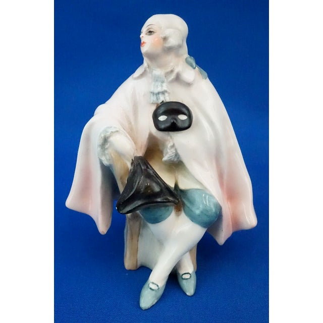 20th Century Stoneware Ceramic Couple of Lady and Dandy with Venetian Masks by Guido Cacciapuoti, Italy, Set of 2 For Sale - Image 17 of 18