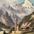 Early 20th Century Mid Century Modern Oil Painting Alpine Church Landscape by Othmar Wagner Austria For Sale - Image 4 of 12