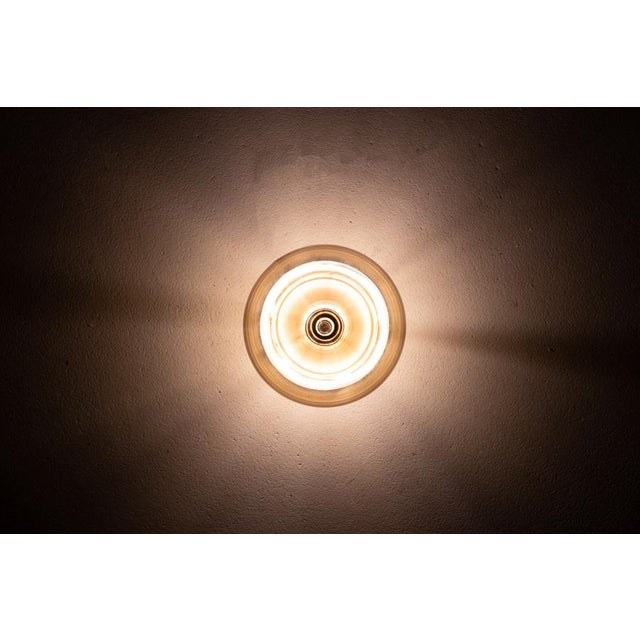 Glass Tear Drop Flush Mount Light in Grey Smoked Glass from Dijkstra Lampen, 1970s For Sale - Image 7 of 8