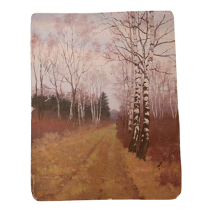 20th Century French Forest Road Painting