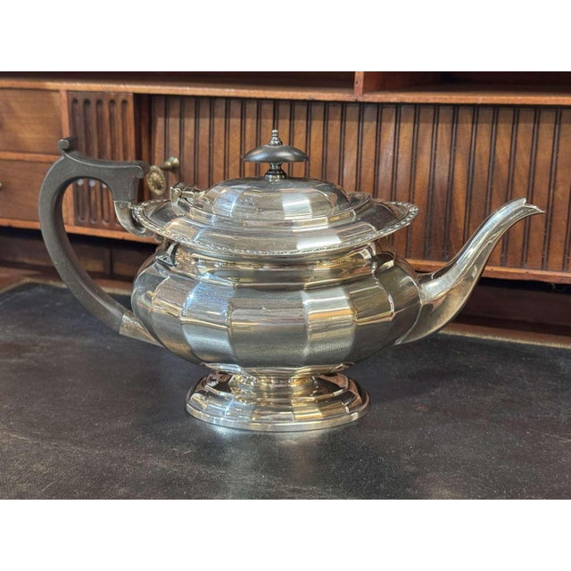 Vintage English Silver-Plated Tea and Coffee Service, 1930s, Set of 3 For Sale - Image 9 of 10