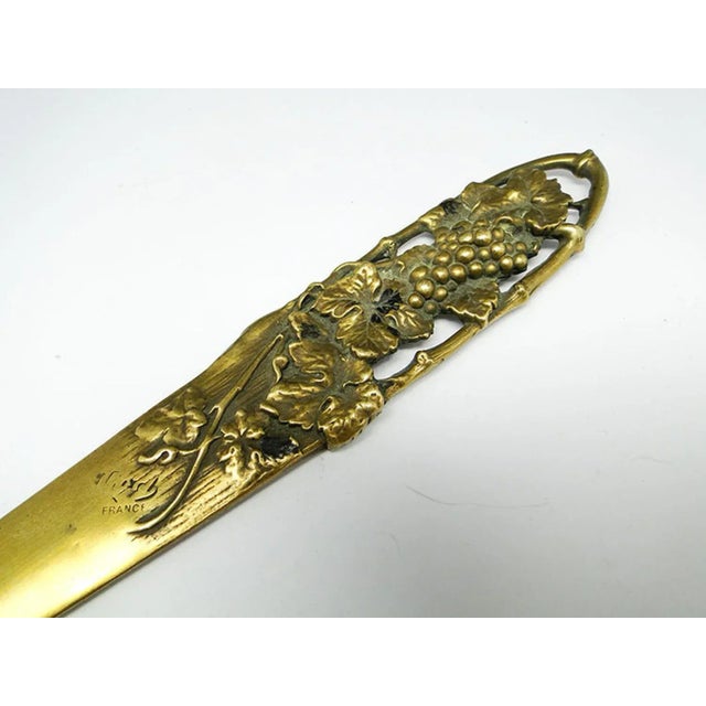 Art Nouveau French Figurative Letters Knife, 1890s For Sale - Image 5 of 7