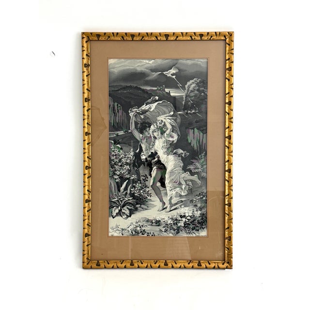 Victorian Antique French Neyret Freres Woven Silk Tapestries After p.a. Cot - Framed Pair For Sale - Image 3 of 11