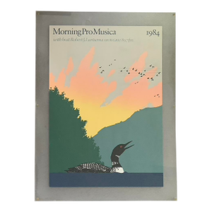 1984 Morning Pro Musica Vintage Promotionall Serigraph, Mounted