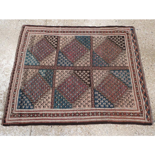 Galerie Shabab Collection Early 20th Century Central Asian Turkoman Throw Rug For Sale - Image 4 of 8