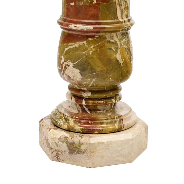 Antique Breccia Pontifica Marble Columns, Italian, Circa 1910 For Sale - Image 9 of 10