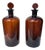 Apothecary Jars in Amber Glass, Spain, 1940s, Set of 2 For Sale