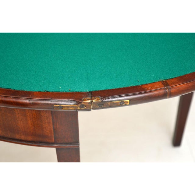 Brown Antique George III Card Table, 1790s For Sale - Image 8 of 14