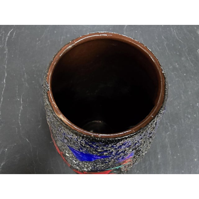 Large Fat Lava Fish Vase from Scheurich Keramik, West Germany, 1970s For Sale - Image 9 of 14