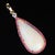 AJD Pendant Teardrop Opal Red & Green Surrounded by Ruby For Sale - Image 4 of 6