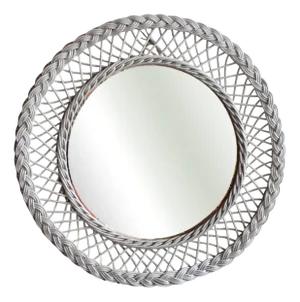 Mid-Century Wicker Mirror, France, 1960s