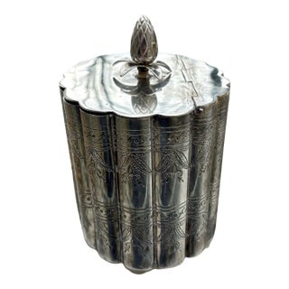 Vintage Silver Tea Caddy For Sale