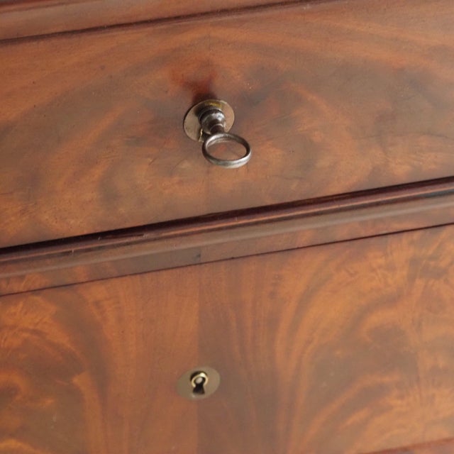 Louis-Philippe Secretaire in Mahogany with Marble Top For Sale - Image 13 of 18