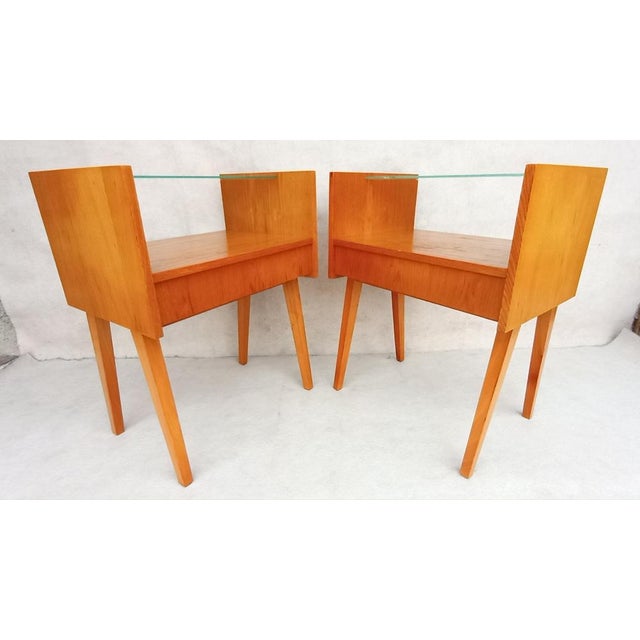 Brown Danish Style Bedside Tables by František Jirák, 1960s, Set of 2 For Sale - Image 8 of 16