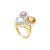 7.23ct Multi Gemstone Semi Precious Statement Ring in 18k Solid Gold Size 7 For Sale - Image 4 of 12