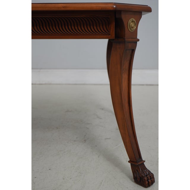 1980s Francesco Molon Inlaid Burl Wood Neoclassical Coffee Table For Sale - Image 5 of 13