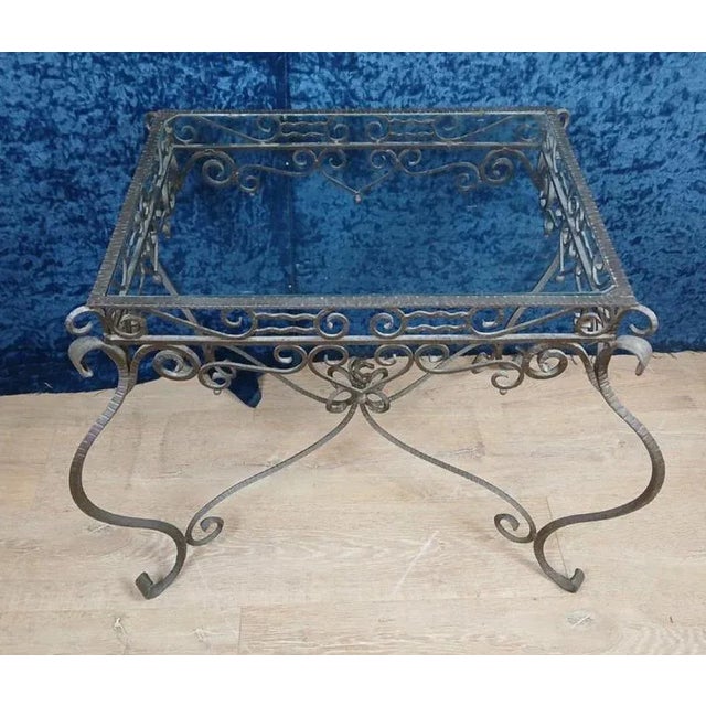 Art Deco Hammered Iron Ceremony Table, 1940 For Sale - Image 3 of 7