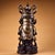 Religious Vintage Gilt Copper Wei Tuo Guardian Deity Sculpture, Buddhist Temple Standing Statue For Sale - Image 3 of 9
