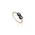 Modern 14k Gold Toi Et Moi Ring Size 6.5 With 1.45ct Blue Sapphire & Diamonds For Sale - Image 4 of 16