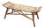 Vintage Coastal Sculptural Rattan and Cane Bench For Sale