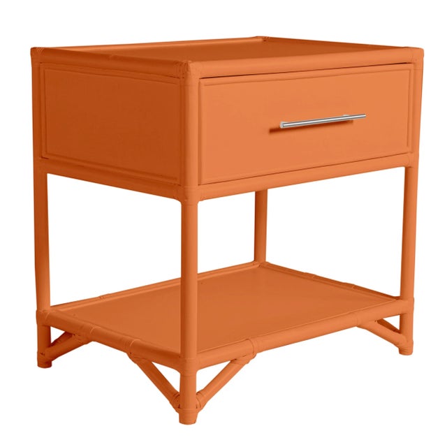 Not Yet Made - Made To Order Olympia One-Drawer Nightstand in Citrus Orange For Sale - Image 5 of 6