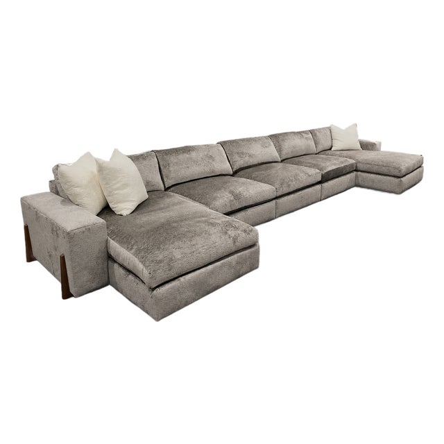 Century Furniture Custom Great Room 18’ Luxury Sectional – Double Chaise For Sale