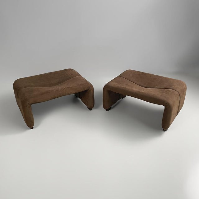 Italian Modern Poufs Coronado by Afra Tobia Scarpa for B&B, 1970s, Set of 2 For Sale - Image 10 of 10