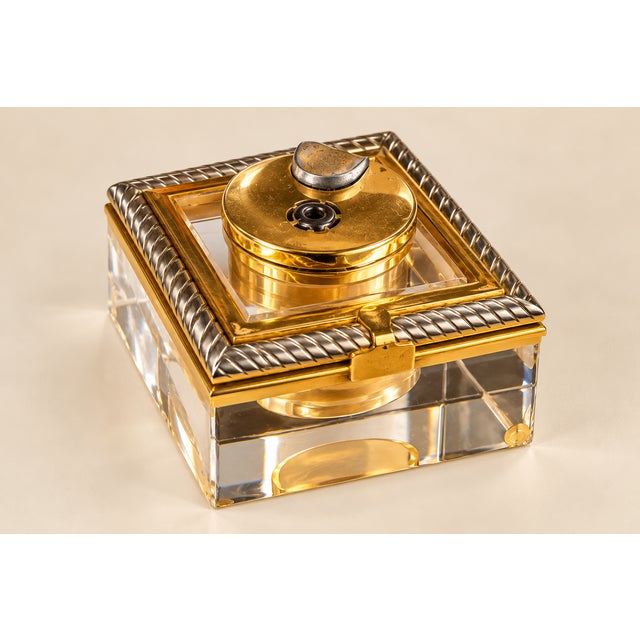 Hollywood Regency Vintage Smoking Set, Italy, 1970s, Set of 2 For Sale - Image 3 of 4