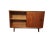 Very nice solid teak Mid-century Herbert Gibbs bookcase. Sliding doors, one glass, one wood, twin shelves, in great...